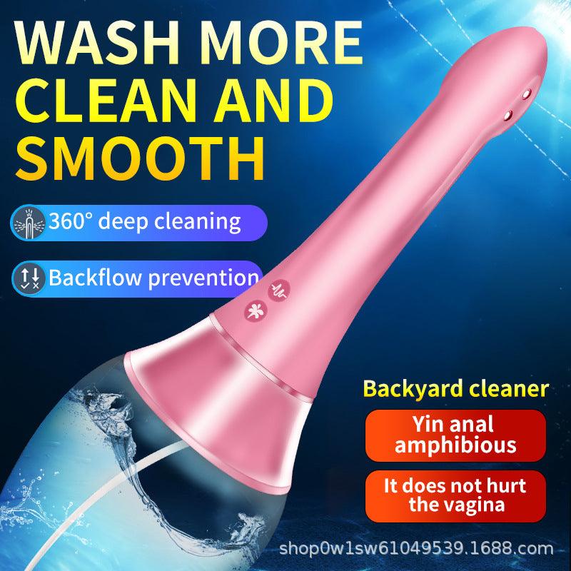 Electric Portable Anal Cleaner with 3 Speeds & 7 Vibration Modes Automatic Enema Douche - propinkup