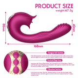 Clitoral Stimulation 3in1 Tongue Licking Vibrating Flapping Vibrator - propinkup