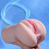 Realistic Pocket Pussy with Lifelike 3D Textured Vaginal & Anal Channels Male Masturbator - propinkup