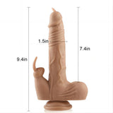 Rabbit Dildo with 3 Thrusting 5 Vibrating Modes - propinkup