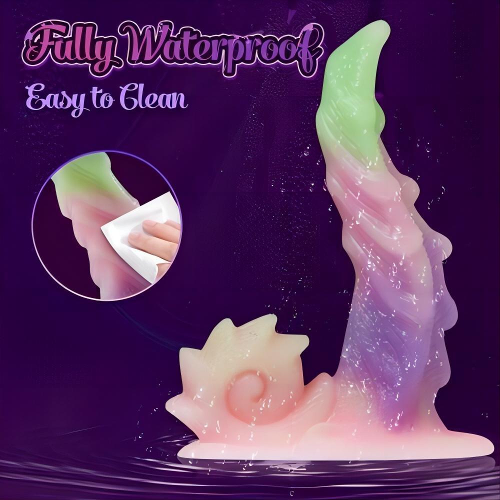 Monster Silicone Rainbow Dildo with Big Strong Suction Cup - propinkup