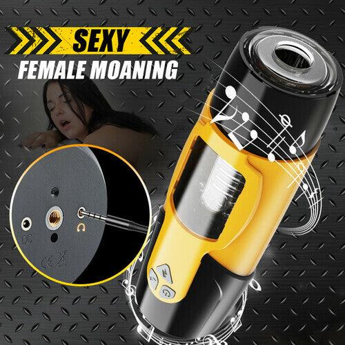 Dark Knight Automatic Hand-free 3 Thrusting 7 Rotating MaleMasturbator with Base Holder - propinkup