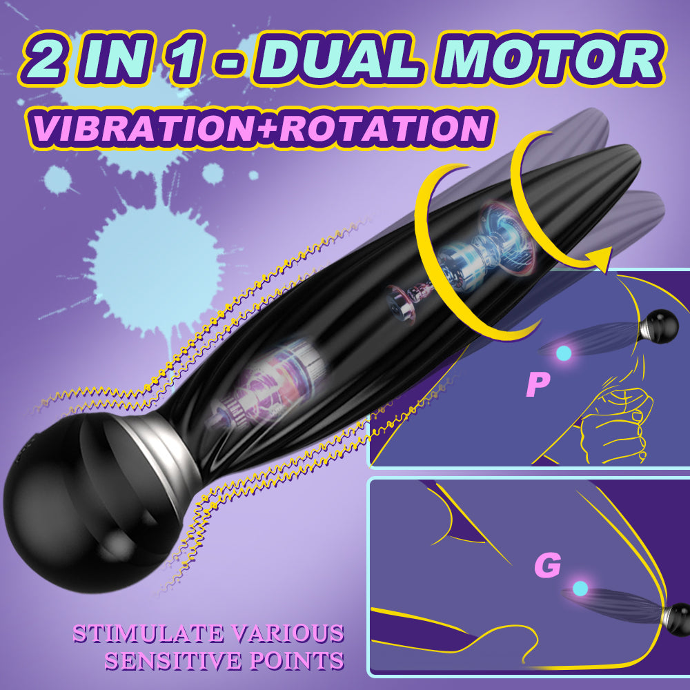 DAISY 7 Vibrating 7 Kopf Rotierender Fernbedienung Prostata Anal Butt Plug