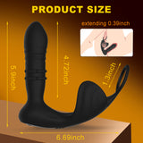 AnalEcstasy - Perlen 9 Stoß APP & Fernbedienung Anal Vibrator mit Cockring Prostata-Massager Sexspielzeug