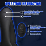 10 Vibrating Modes Male Prostate Massager with Penis Ring Remote Control Anal Vibrator Butt Plug - propinkup