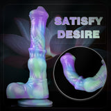 9.84in Realistic Horse Dildo Plus Size Silicone Monster Dildos with Knot & Suction Cup Anal Plug for Adult