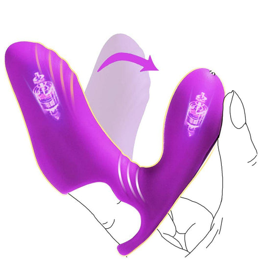 Dual Motors Finger Vibrator G spot Clitoris Stimulator for Couples Women Adult Sex Toys - propinkup