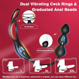 Male Anal Plug Anal Beads Prostate Massager with Remote Controller & 7 Vibrating Modes - propinkup