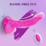 9.2in Plus Size Thrusting Dildo Vibrator Remote Heating Lifelike Dildos with Suction Cup Adult Sex Toys - propinkup