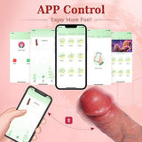 App Control Vibrating Penis Extender with Cock Ring Realistic Penis Sleeve Male Sex Toys - propinkup