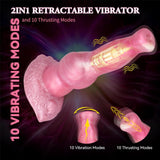 Thursting K9 Dog Dildo with Knot 8.2" Realistic Thick Monster Dildos Remote G-Spot Vibrator Anal Toy Women Sex Toys