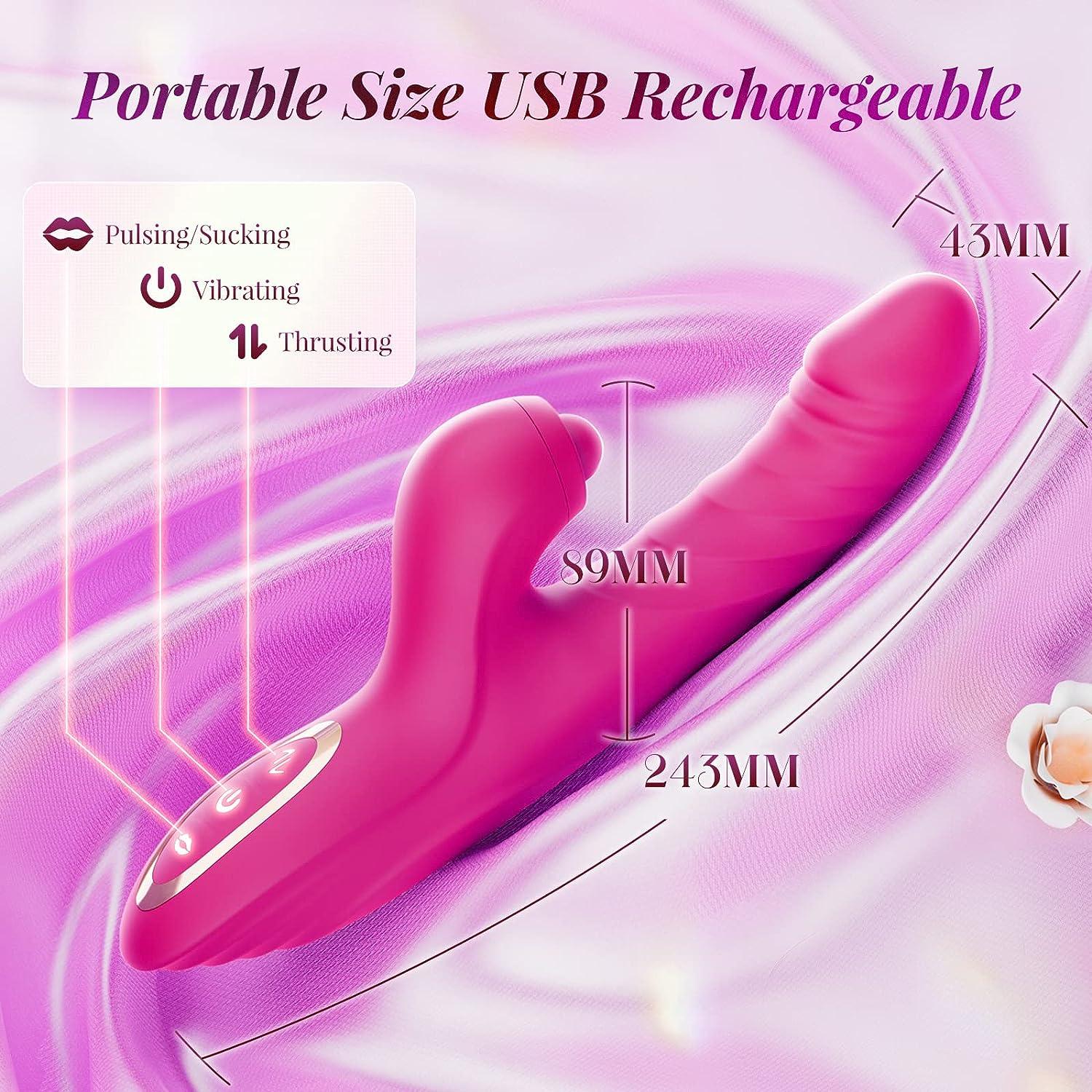 Thrusting Dildo Vibrator G Spot Vibrators Clitoral Stimulator Sex Toys for Women - propinkup