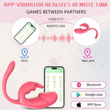 APP Control Rabbit Vibrator Clitoris Anal Stimulator - propinkup