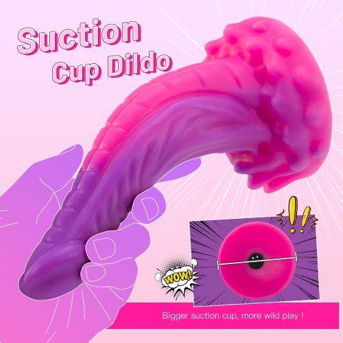 8in Fantasy Monster Dildo Thick Tentacle Dildos with 10 Vibration Modes Remote Control Vibrator Adult Sex Toy