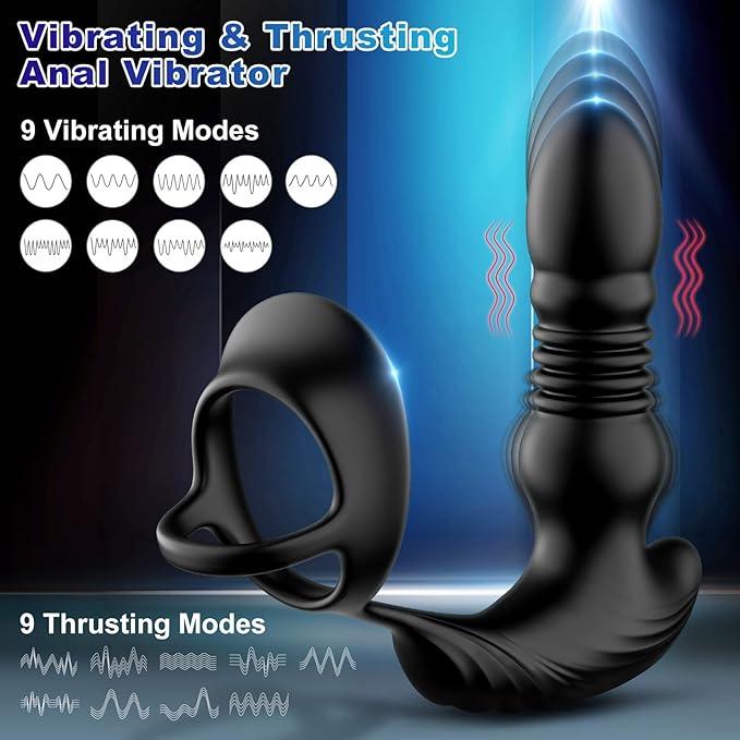 10 Frequency Thrusting & Vibrating Prostate Massager App & Remote Control - propinkup