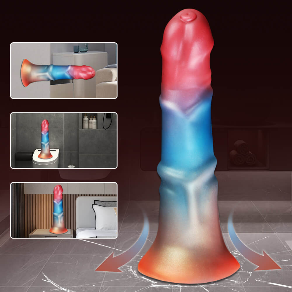 Thrusting Monster Dildos with Suction Cup 8.7" Heating Fantasy Alien Dildo Vibrator Adult Sex Toy for Women