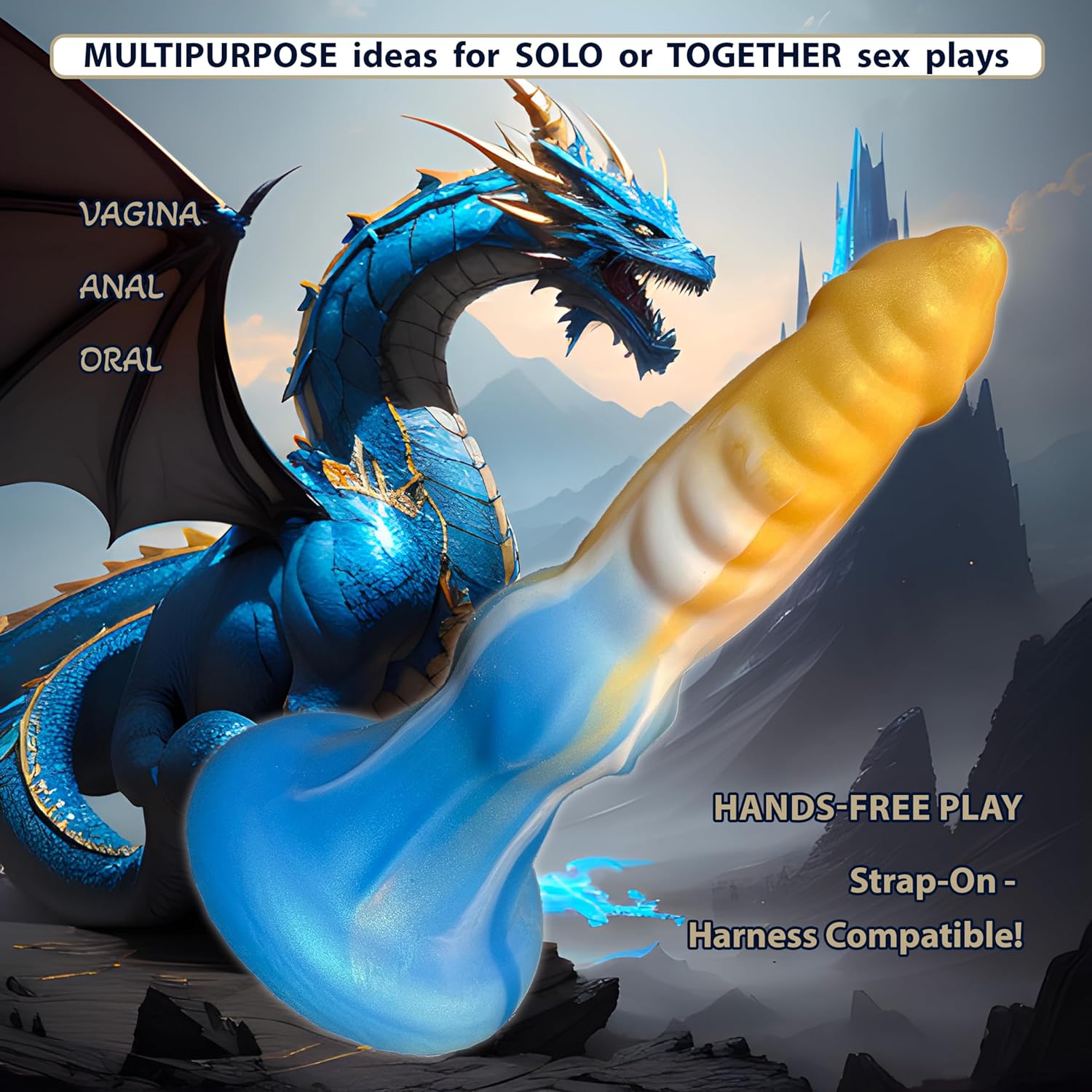 10" Fantasy Dildo Huge Dragon Monster Dildos with Knot Thick Plus Size Anal Plug Sex Toy