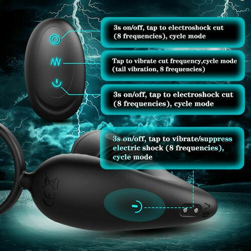 8 Vibration 8 Electrifying Prostate Massager with Electric Shock Function - propinkup