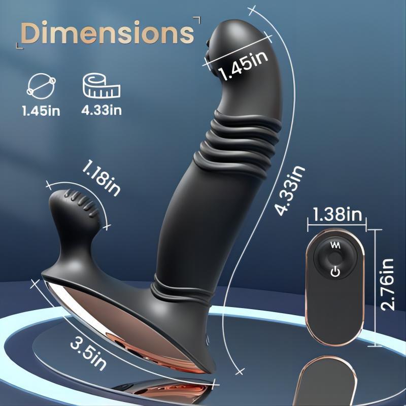 ROYAL Remote Controlled Vibrating Perineum Stimulator Thrusting Prostate Massager - propinkup