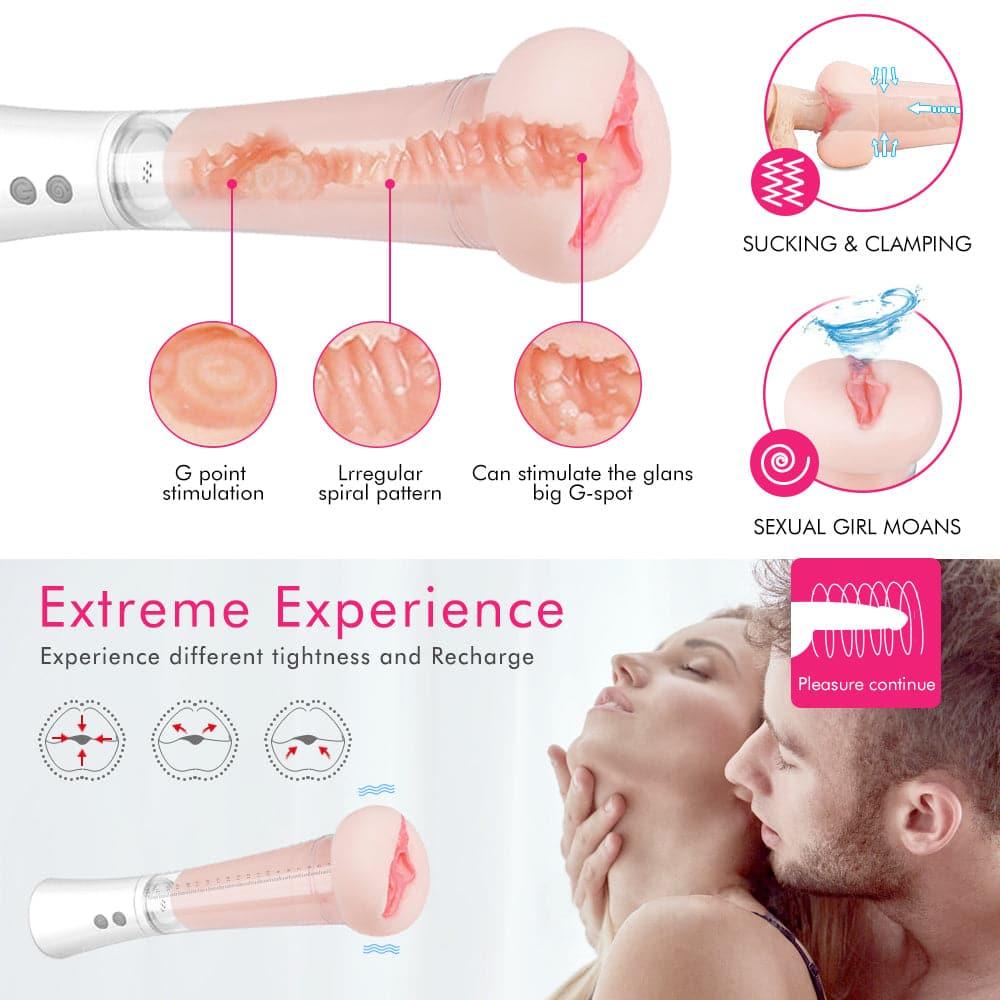 2 in 1 Penis Pump Vacuum Pussy Stroker Cock Enlargement Gear - propinkup