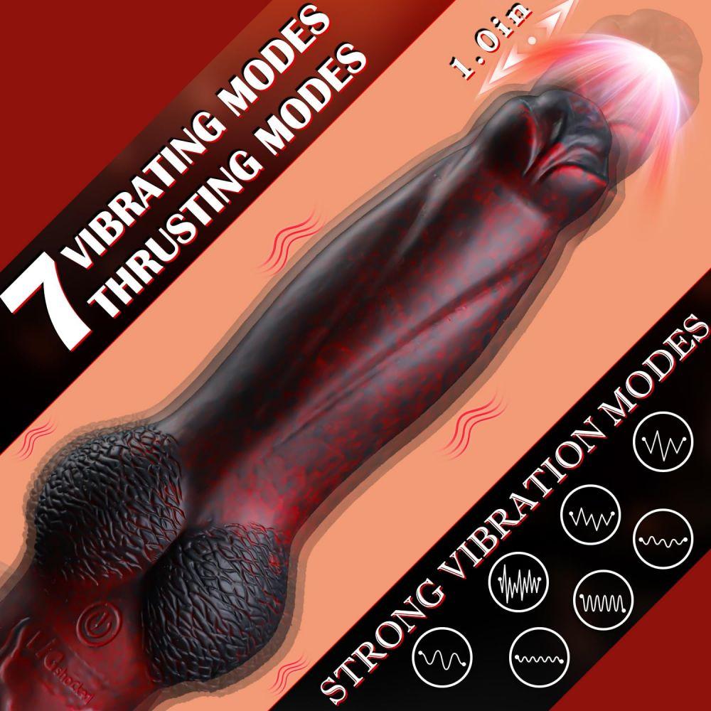 Thrusting Dildo Plus Size Fantasy Monster Dildos Vibrator Sex Toys 8.7 inch Dog Canine Dildos K9 - propinkup