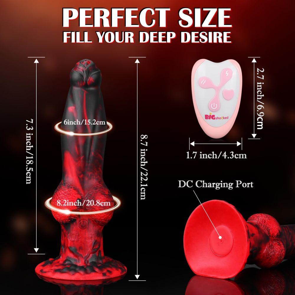 Thrusting Dildo Plus Size Fantasy Monster Dildos Vibrator Sex Toys 8.7 inch Dog Canine Dildos K9 - propinkup