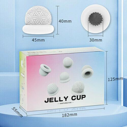 Erotic Masturbation Disposable Jelly Cup Stretch Male Transparent Masturbator 6Pcs Set - propinkup