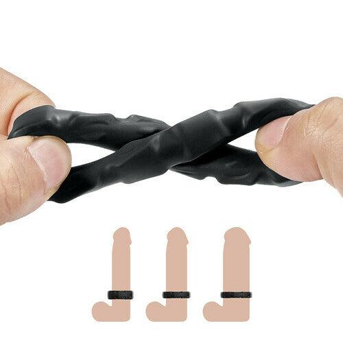 Extra Thick Tire-shaped Silicone Cock Ring - propinkup