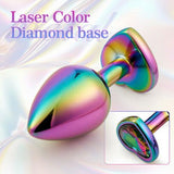 Felton Luxury Laser Color Diamond Base Anal Plug 3 Pcs Set - propinkup