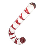 Chirstams Gift Double-end Butt Plug Glass Pleasure Wand Dildo Candy Cane Unisex Anal Butt Plug for Men Women - propinkup