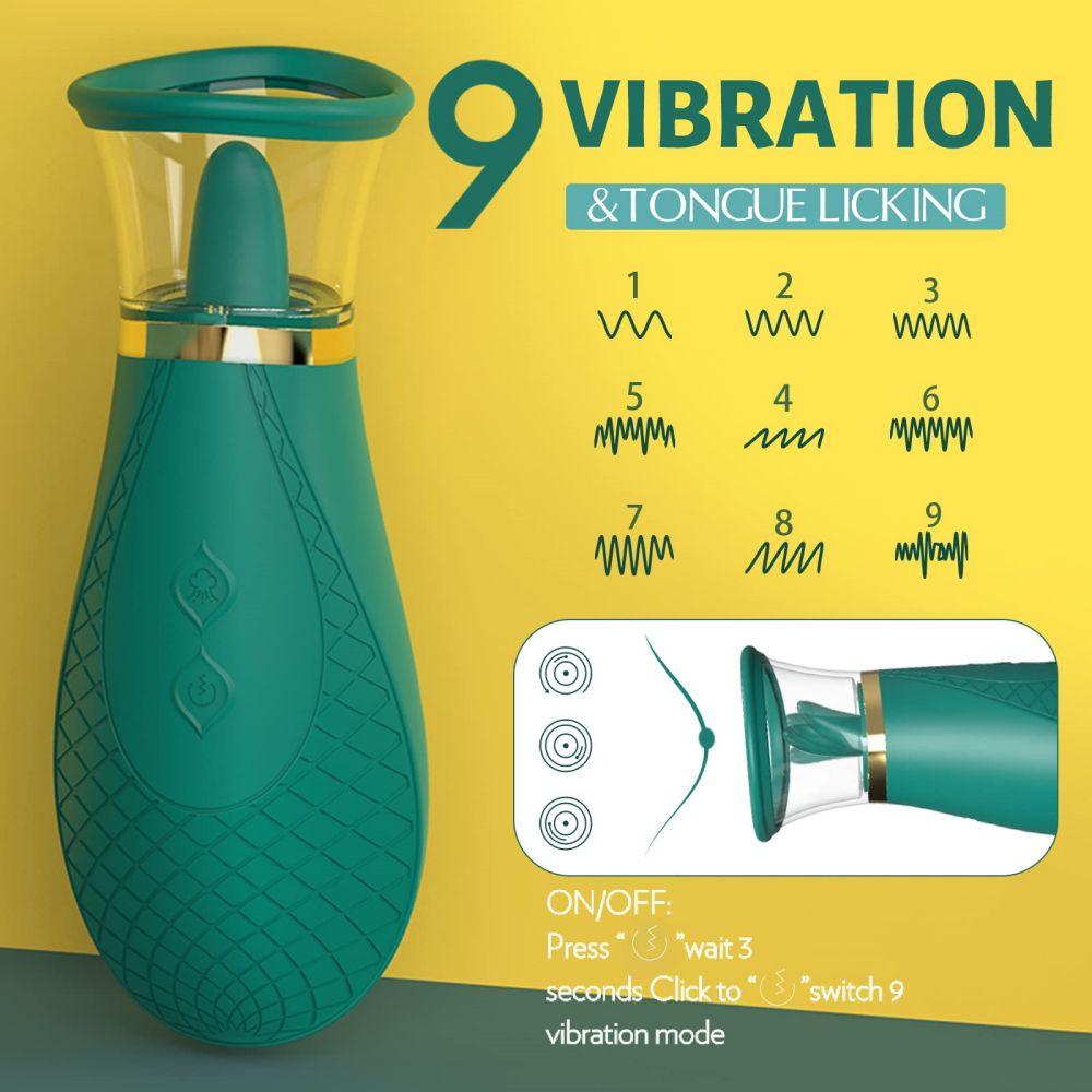 Clitoral Sucking Vibrator with 3 Sucking 9 Licking Modes Female Blowjob Sex Toys for Quick Orgasm - propinkup