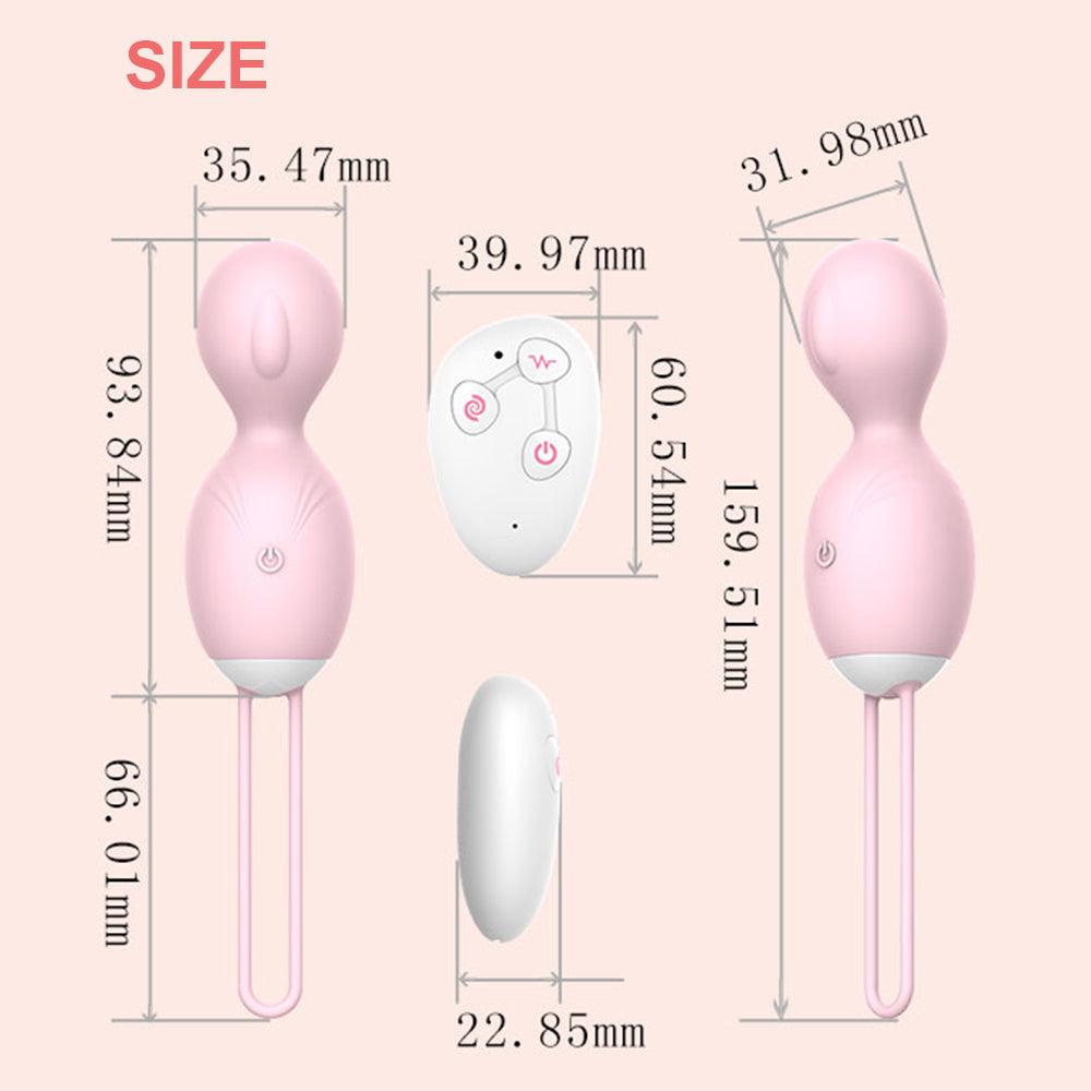 Dual Ben Wa Balls with 10 Vibration Modes Female Vibrators - propinkup