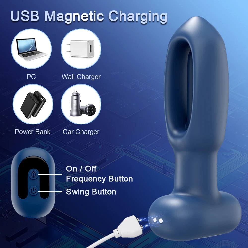 Karrot Butt Plug 10 Tapping 10 Vibrating Pointed Design Anal Toy with Remote Control - propinkup