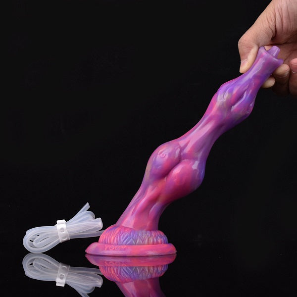 Squirting Monster Dildo Glow in the Drak K9 Animal Dildos with Knots 8 Inch Anal Plug Adult Toys