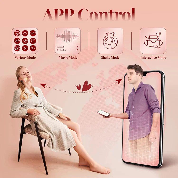 APP Control Realistic Dildo with 8 Thrusting & 8 Vibrating Modes - propinkup