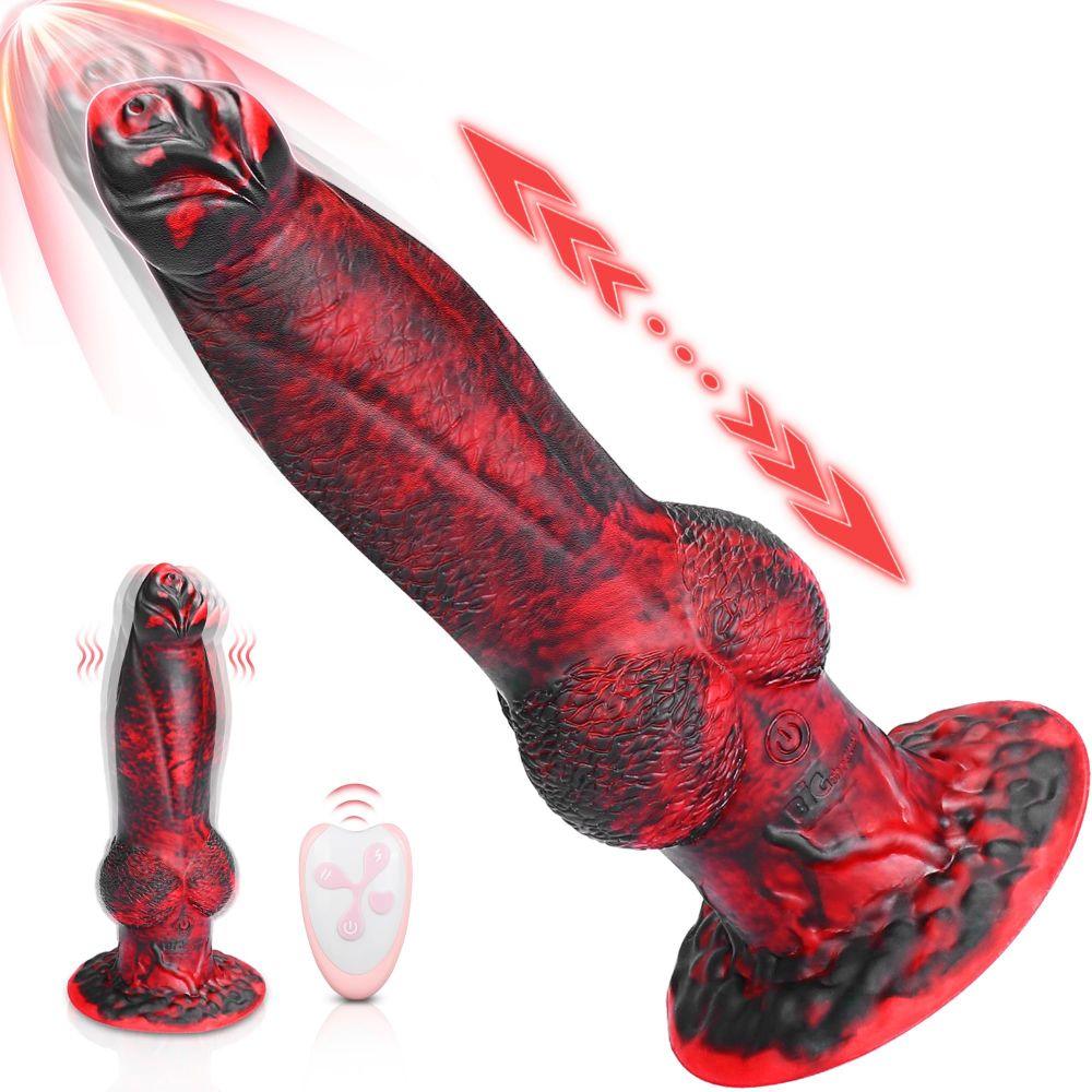 Thrusting Dildo Plus Size Fantasy Monster Dildos Vibrator Sex Toys 8.7 inch Dog Canine Dildos K9 - propinkup