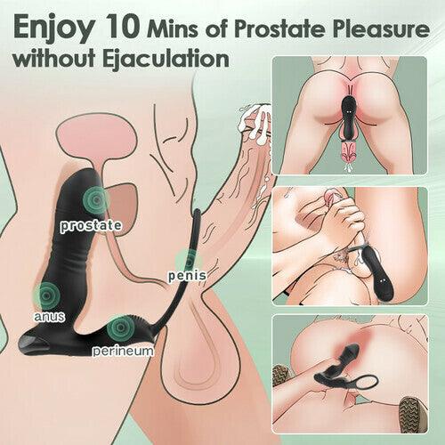 SPY 8 Telescopic Vibration Anal Vibrator Prostate Massager 1.44 Inch for Skilled Player - propinkup