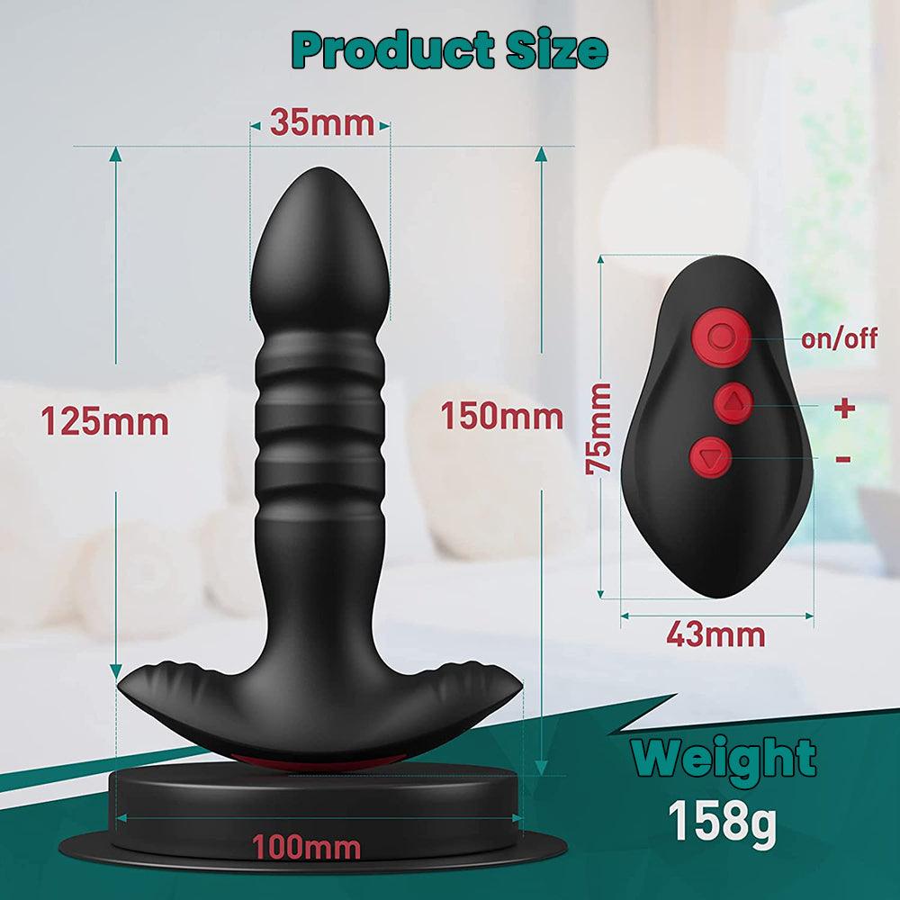 7 Thrusting & Vibrating Modes App Control Anal Plug Vibrator Prostate Massager - propinkup