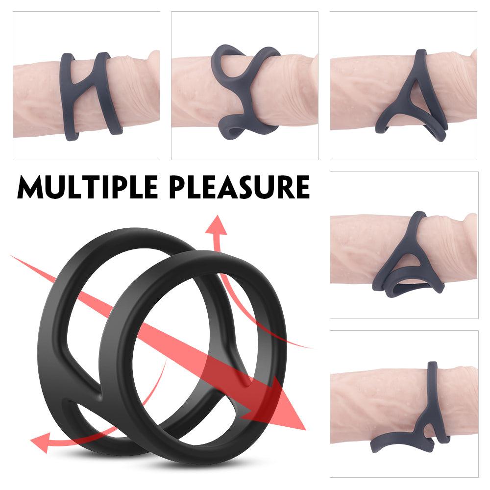 Silicone Cock Ring Eerection Aid Enhancing Premature Ejaculation Toys - propinkup