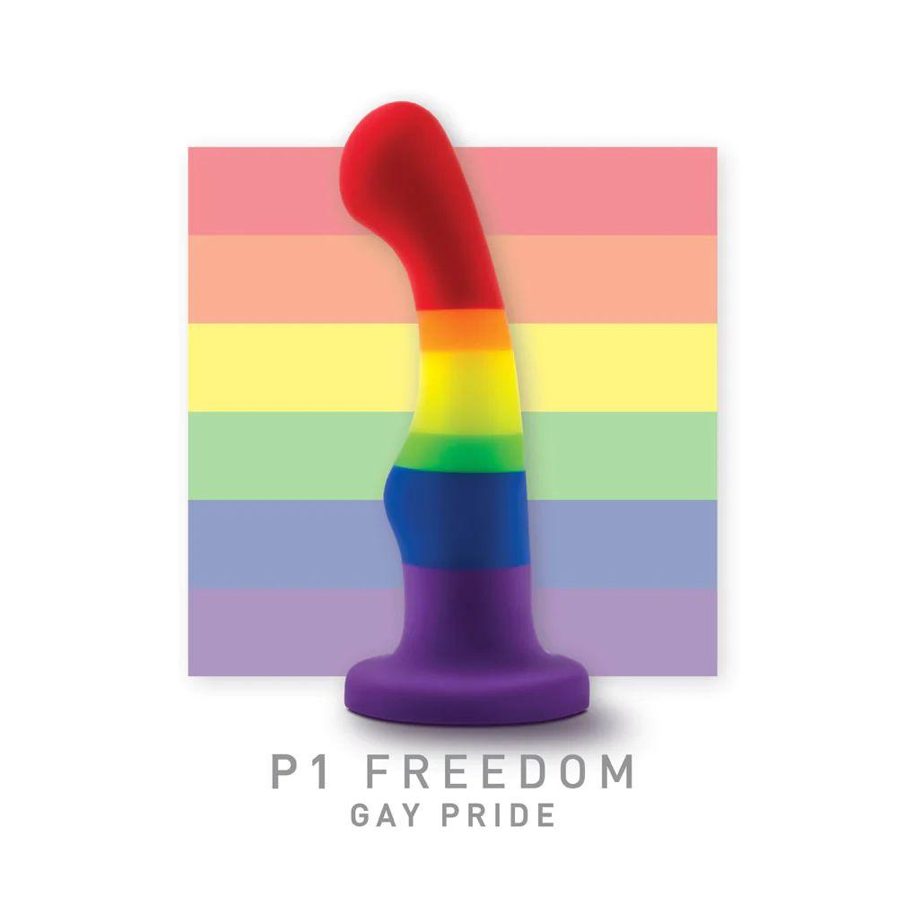 6 Inch Pride Rainbow Dildo with Suction Cup Butt Plug Adult Sex Toy for Gay/Lesbian Couple - propinkup