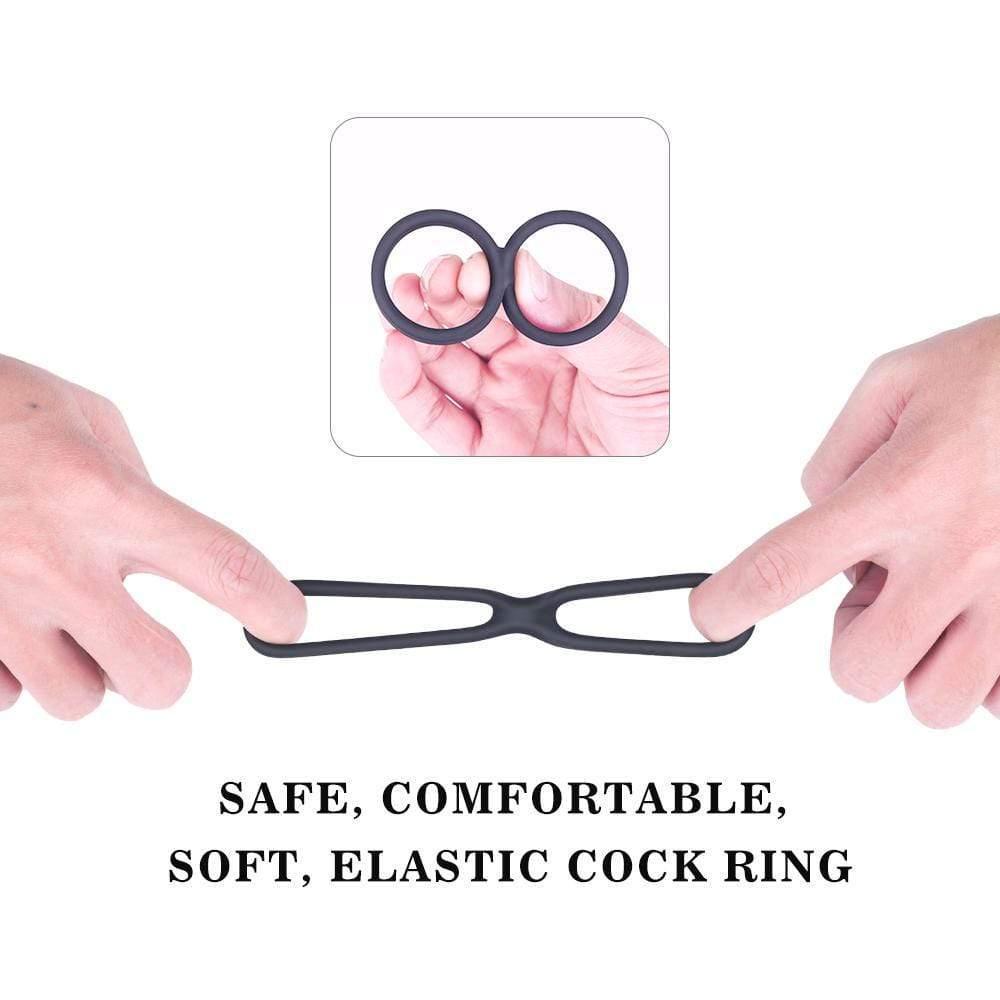 S-HANDE Silicone Erection Enhancing Dual Penis Ring - propinkup