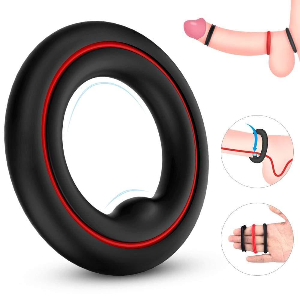 Propinkup 1.5-Inch Premium Stretchy Longer Harder Stronger Erection Cock Ring Set - propinkup