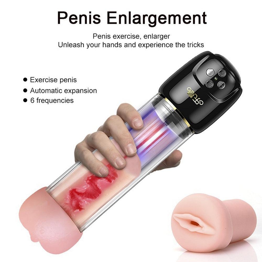 2 IN 1 Realistic Pussy Hannibal Masturbator Penis Pump - propinkup