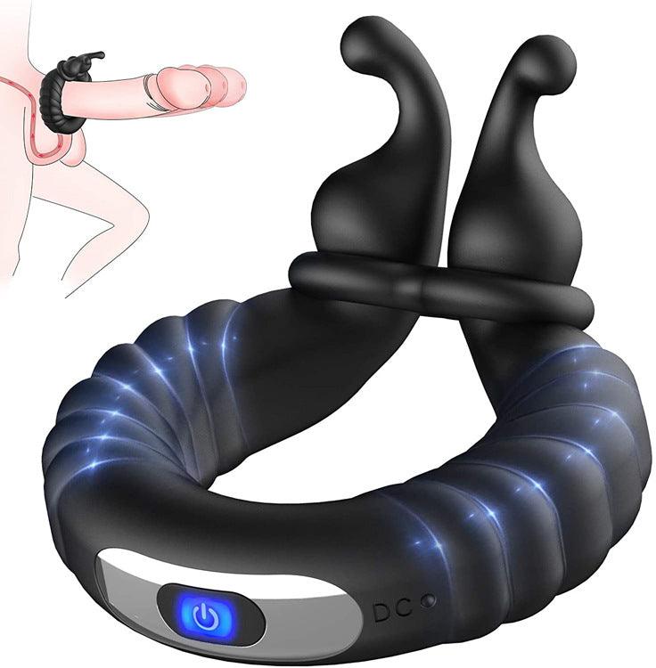 Bunny Boy-Separable Rabbit Rocker 10 Vibrating Cock Ring for Couple Play - propinkup