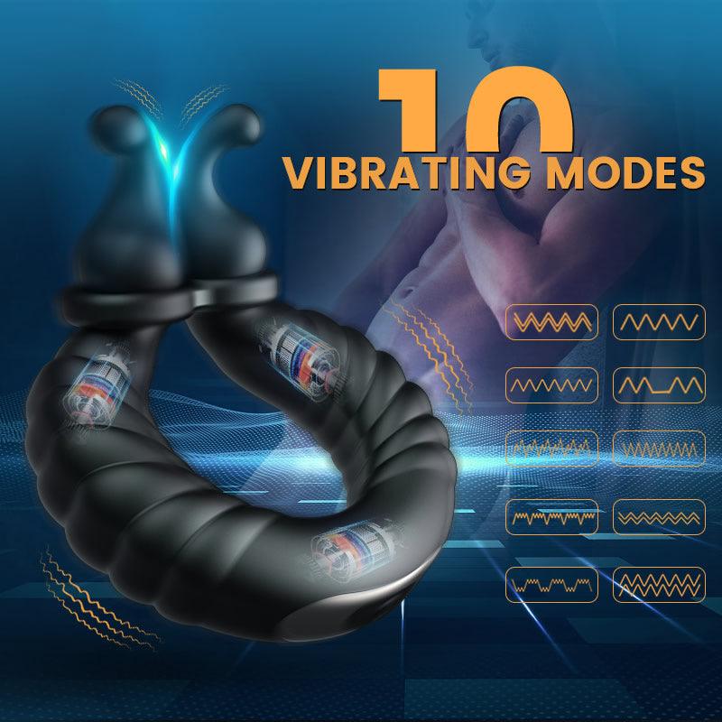 Bunny Boy-Separable Rabbit Rocker 10 Vibrating Cock Ring for Couple Play - propinkup