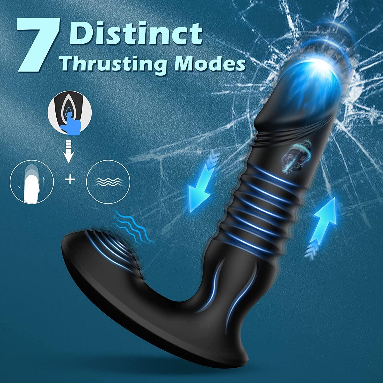 Fobono 7 Vibration 7 Thrusting App Control Anal Vibrator Prostate Massage - propinkup