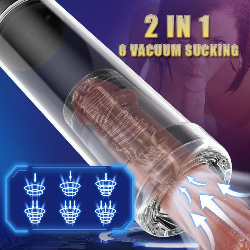 Penis Enlargement 6 Suction Vacuum Pump Trainning Male Maturbation Cup - propinkup