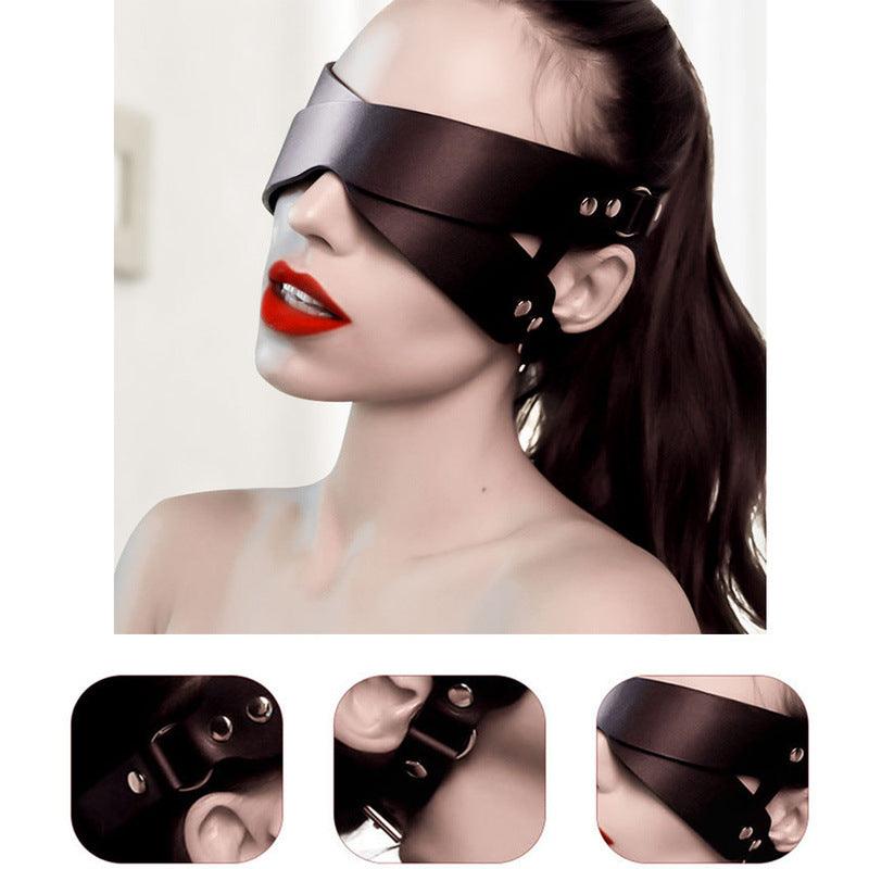 Cosplay PU leather Blindfold Erotic Training - propinkup