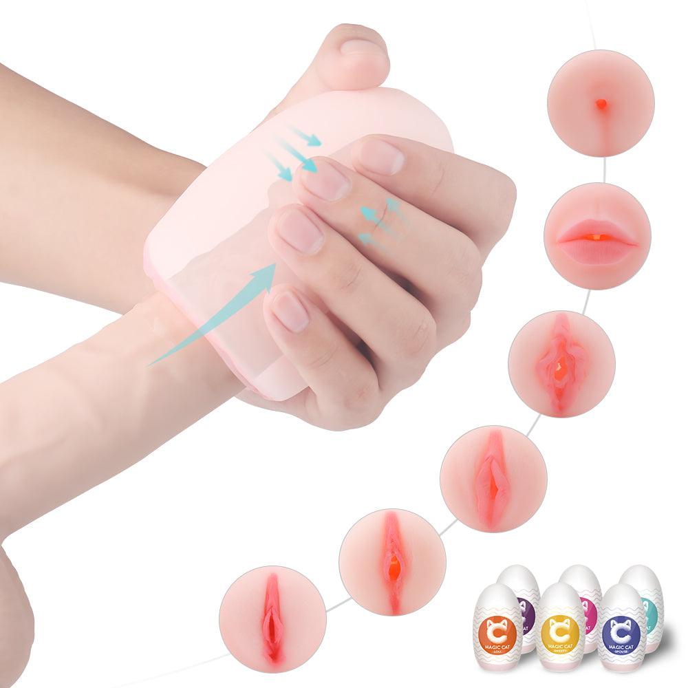 Magic Cat Easy Beat Male Masturbator Anal Oral Vagina Set of 6 Variant Texture - propinkup