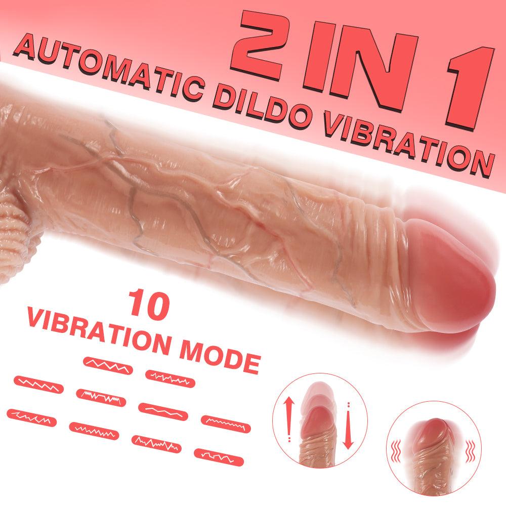 Propinkup Super Realistic Max Cock 3 Stretching 10 Vibration Lifelike Dildo - propinkup